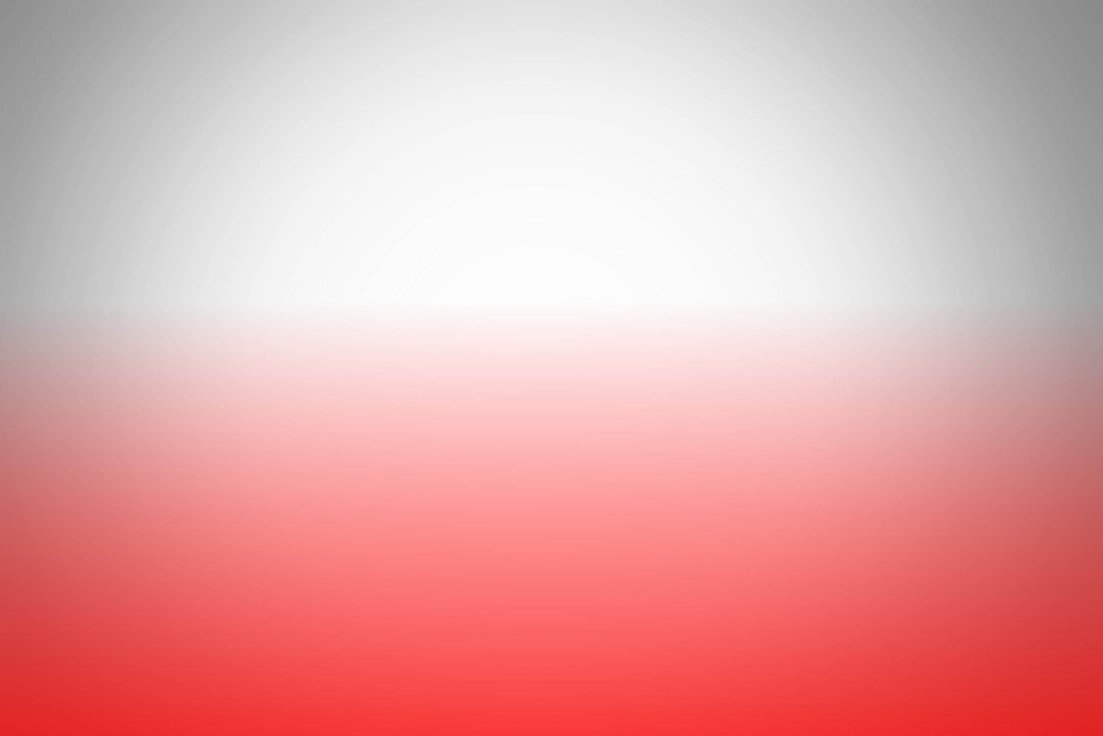 Red and white background.